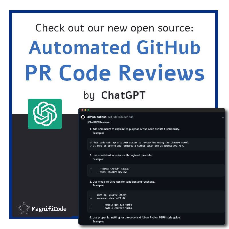 chatgpt code reviewer github action (open source)